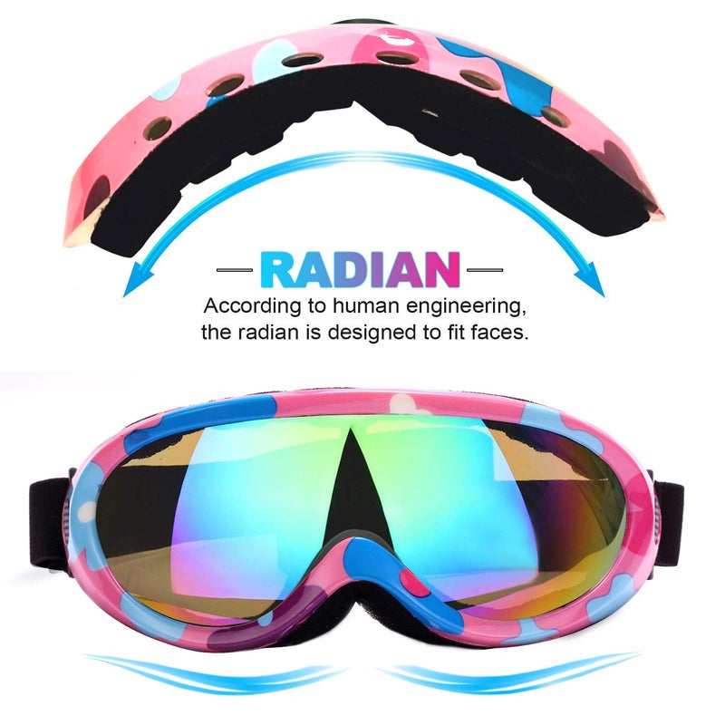 Rngeo Ski Goggles, Pack of 2, Snowboard Goggles for Kids, Boys & Girls, Youth, Men - Image 2